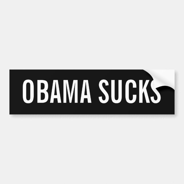 AUTOCOLLANT DE VOITURE OBAMA SUCE (Devant)