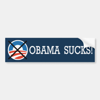 AUTOCOLLANT DE VOITURE OBAMA SUCE !