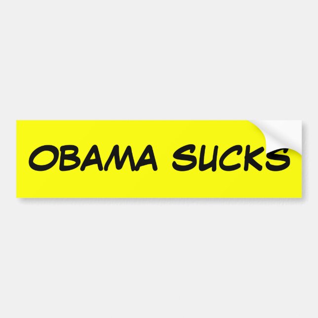 AUTOCOLLANT DE VOITURE OBAMA SUCE (Devant)