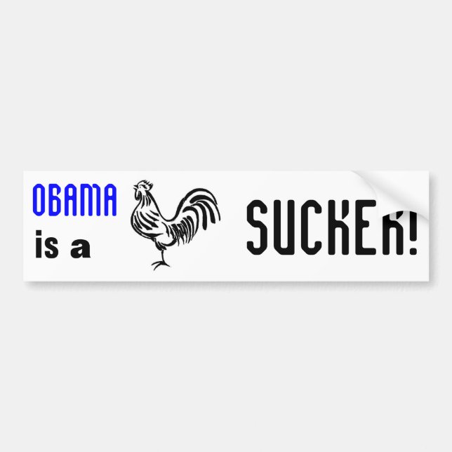 Autocollant De Voiture Obama SUCENT ! (Devant)