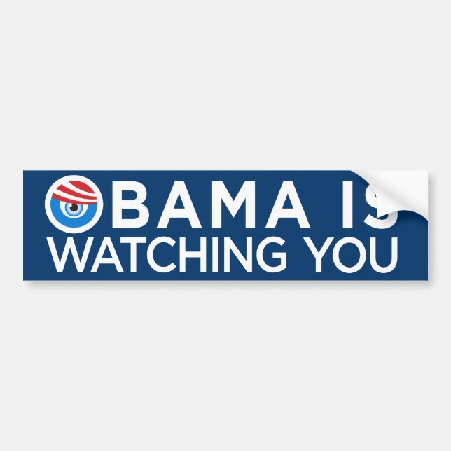 Autocollant De Voiture Obama vous observe (Devant)