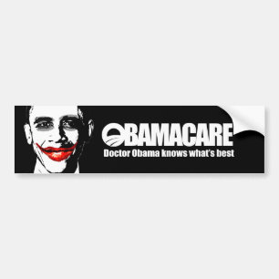 AUTOCOLLANT DE VOITURE OBAMACARE - DOCTEUR OBAMA KNOWS CE QUI EST LE