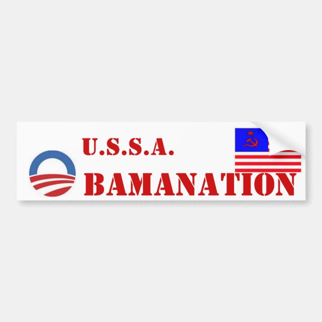 Autocollant De Voiture Obamanation (Devant)