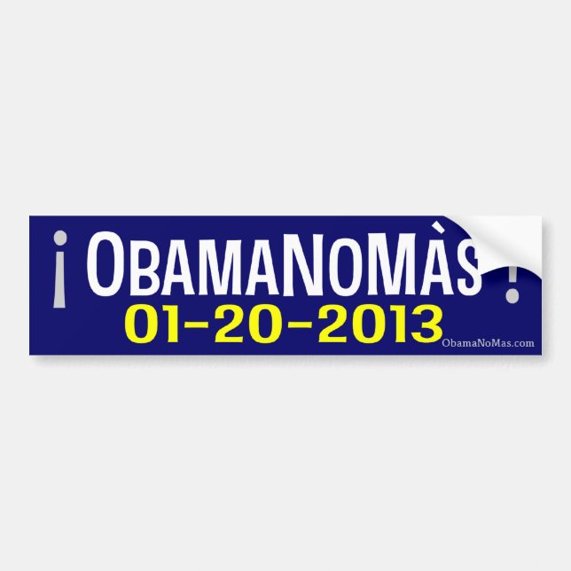 AUTOCOLLANT DE VOITURE OBAMANOMAS ! 01-20-2013 (Devant)