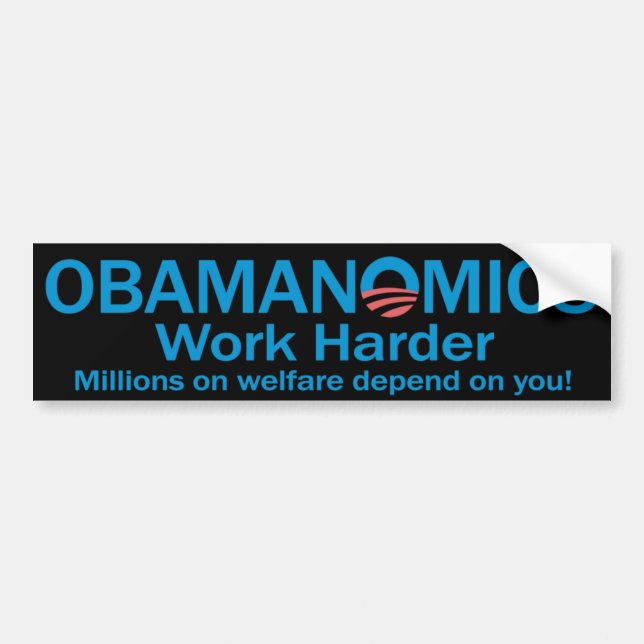 Autocollant De Voiture Obamanomics Bumpersticker (Devant)