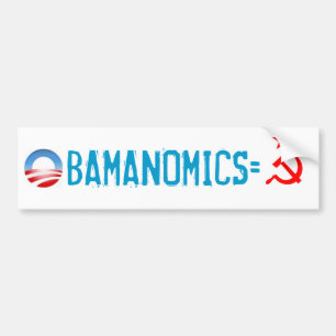 AUTOCOLLANT DE VOITURE OBAMANOMICS=SOCIALISM