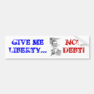 Autocollant De Voiture ObamaPinnochio, ME DONNENT la LIBERTÉ…, PAS DETTE