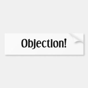 Autocollant De Voiture Objection