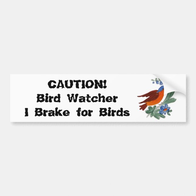 Autocollant De Voiture Observateur d'oiseaux (Devant)