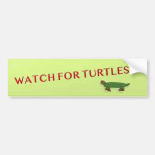 AUTOCOLLANT DE VOITURE OBSERVEZ POUR DES TORTUES ! ! !