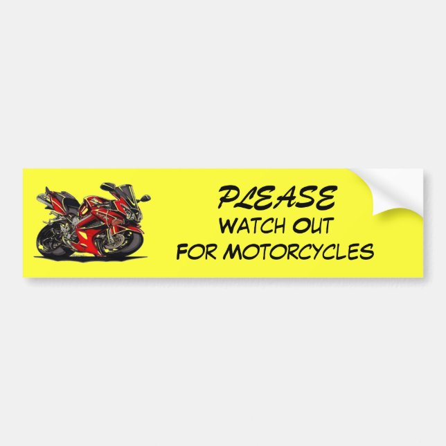 Autocollant De Voiture Observez SVP pour des motos (Devant)