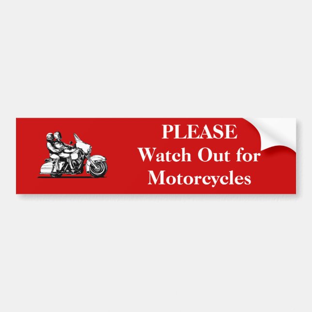 Autocollant De Voiture Observez SVP pour des motos (Devant)