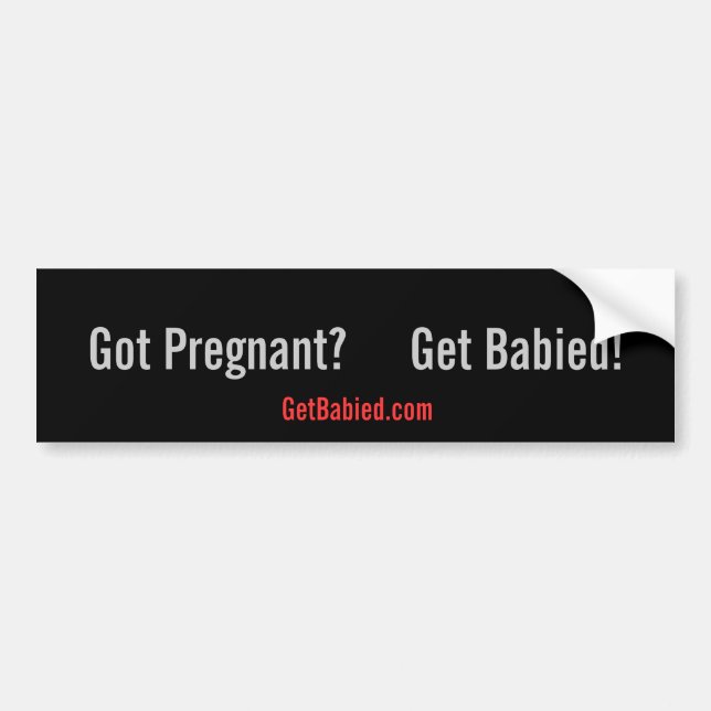 Autocollant De Voiture Obtenez Babied-GotPregnant ? (Devant)