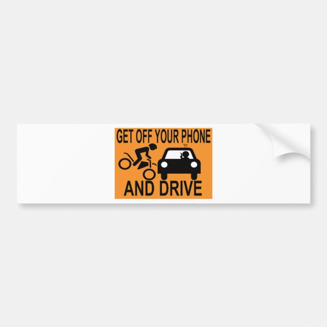 Autocollant De Voiture Obtenez outre de votre téléphone et conduisez (Devant)
