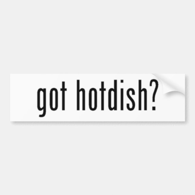 Autocollant De Voiture obtenu hotdish ? adhésif pour pare-chocs (Devant)