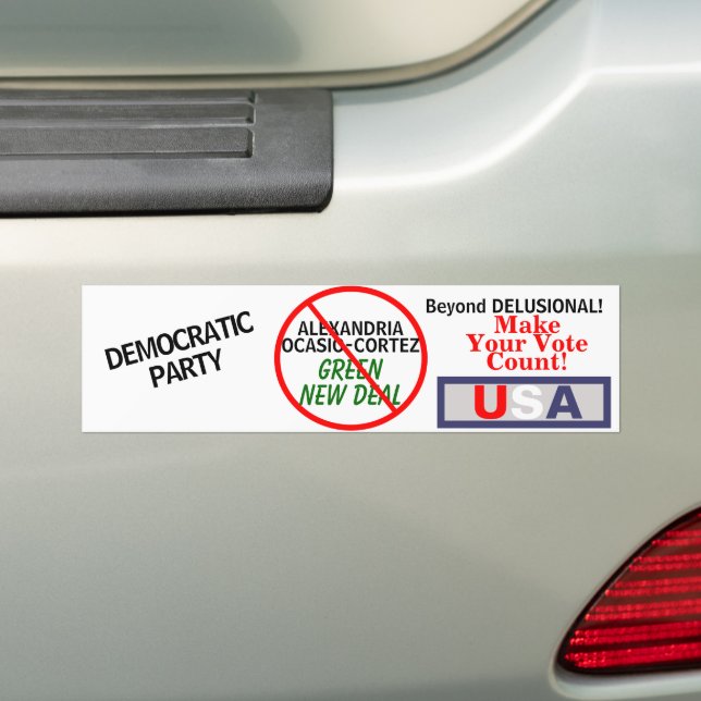 Autocollant De Voiture Ocasio-Cortez Green New Deal Democratics (En voiture)