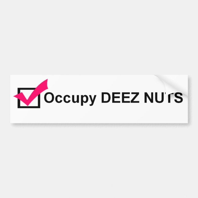 Autocollant De Voiture Occupez l'adhésif pour pare-chocs d'écrous de Deez (Devant)