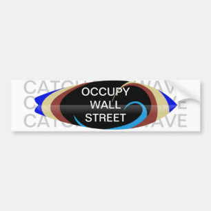 AUTOCOLLANT DE VOITURE OCCUPY WALL STREET CAPTER LA VAGUE