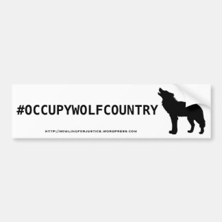AUTOCOLLANT DE VOITURE #OCCUPYWOLFCOUNTRY
