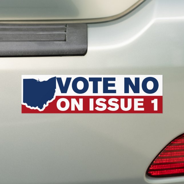 Autocollant De Voiture Ohio Vote Non Sur Le Numéro 1 (En voiture)
