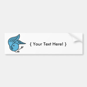 Autocollant De Voiture Oiseau bleu chanceux