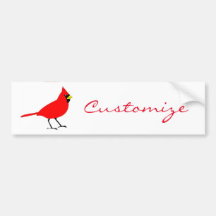 Autocollant De Voiture Oiseau cardinal rouge Thunder_Cove