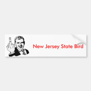 Autocollant De Voiture Oiseau d'état de New Jersey