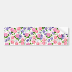 Autocollant De Voiture Oiseau et fleurs