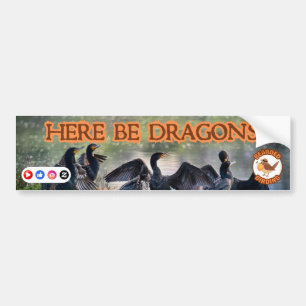 Autocollant De Voiture Oiseaux intrus : Voici Les Dragons