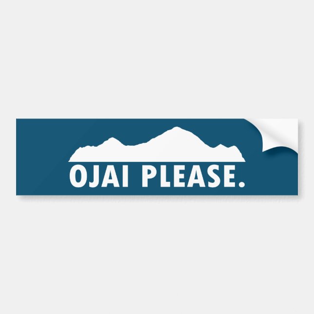 Autocollant De Voiture Ojai Californie S'Il Vous Plaît (Devant)