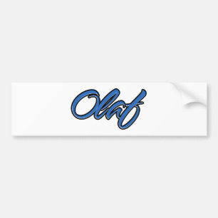 Autocollant De Voiture Olaf Nom bleu Autoaufkleber Sticker