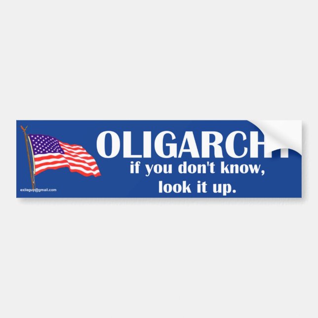 Autocollant De Voiture oligarchie (Devant)