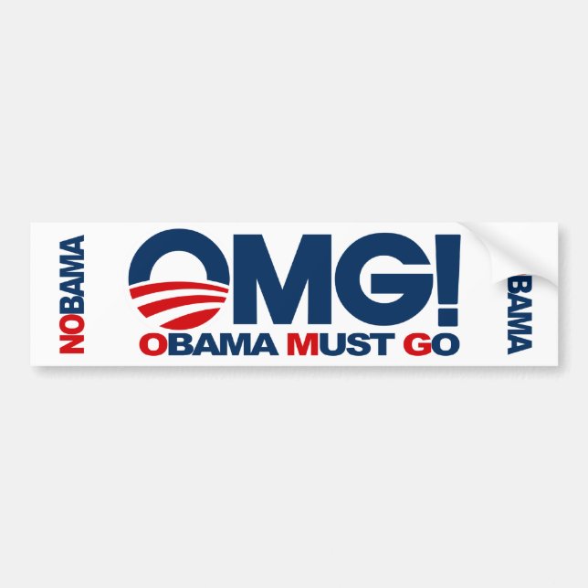 Autocollant De Voiture OMG ! Obama doit aller (Devant)