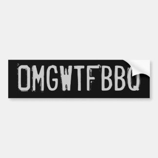 AUTOCOLLANT DE VOITURE OMGWTFBBQ