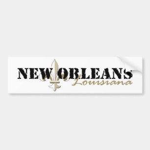 Autocollant De Voiture Or de la Nouvelle-Orléans Louisiane