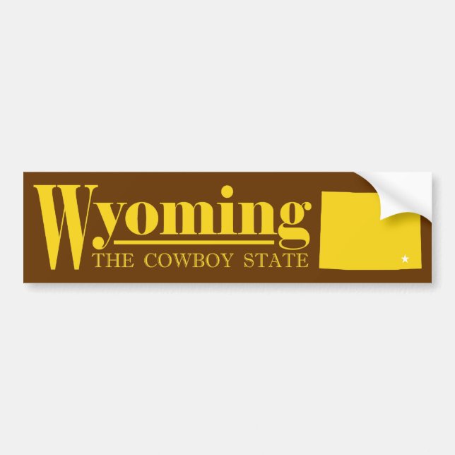 Autocollant De Voiture Or du Wyoming (Devant)