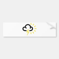 Orage : Rétro symbole de prévisions