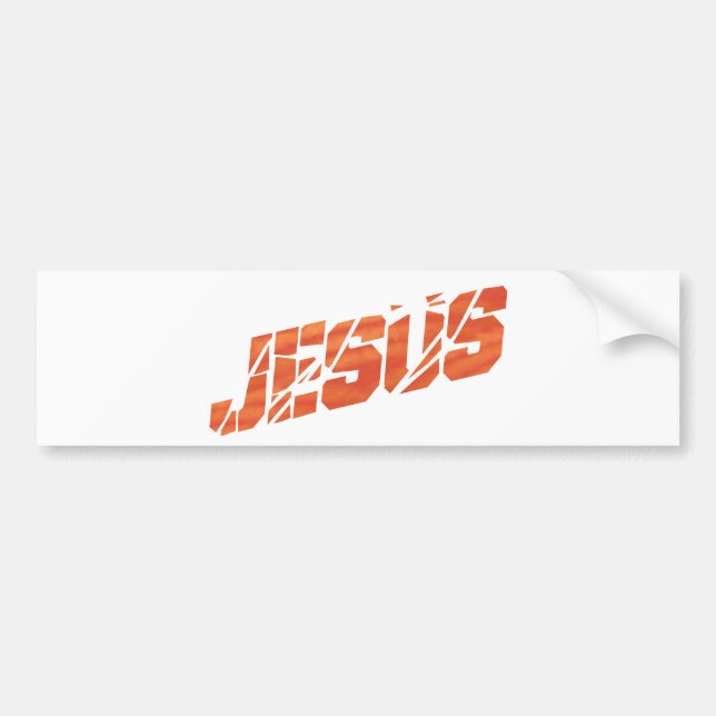 Autocollant De Voiture Orange de cassé de Jésus (Devant)