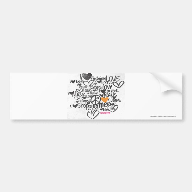 Autocollant De Voiture Orange de graffiti (Devant)