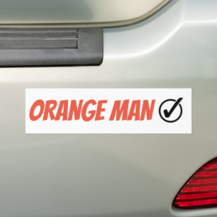Autocollant De Voiture Orange Man Trump Funny Election 2024