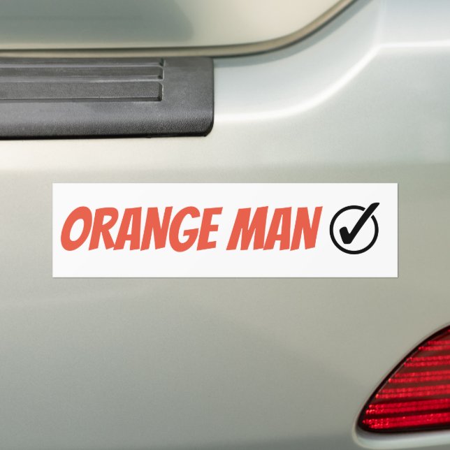 Autocollant De Voiture Orange Man Trump Funny Election 2024 (En voiture)