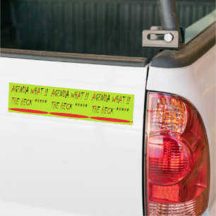 Autocollant De Voiture Ordre du jour What The Heck couleurs vert lime rou