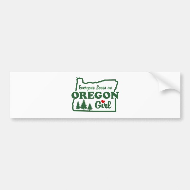 Autocollant De Voiture Oregon Girl (Devant)