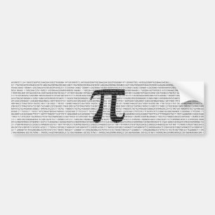 Autocollant De Voiture Original black number pi day mathematical symbol
