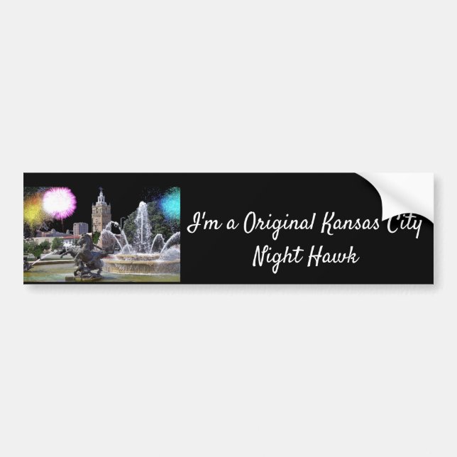 Autocollant De Voiture Original Kansas City Night Hawk : Plaza Fountain (Devant)