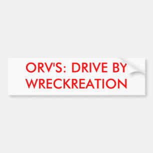 AUTOCOLLANT DE VOITURE ORV : CONDUISEZ BYWRECKREATION