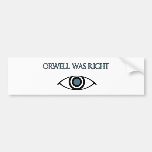Autocollant De Voiture Orwell était exact (Devant)