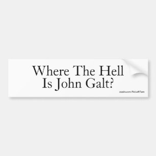 Autocollant De Voiture Où Est L'Enfer John Galt ? Auto-collants pour voit