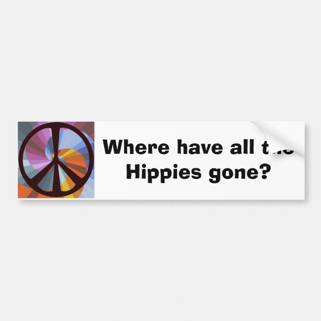 Autocollant De Voiture Où toutes les hippies ont disparu ? adhésif pour (Devant)
