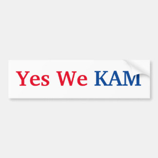 Autocollant De Voiture Oui Nous Kam - Elect Kamala Harris